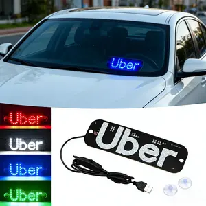 Windshield Green LED Sign APP Car Share Light Suction Cup Mount