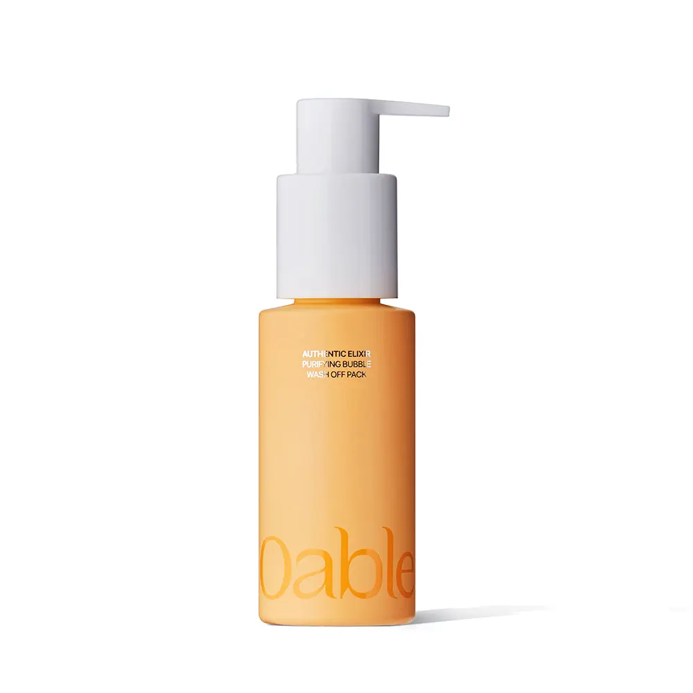 Oable Authentic Elixir Purifying Bubble Wash-Off Pack (95 ml / 3.2 fl.oz) | Apple Cider Vinegar Bubble Mask for Gentle Pore, Skin Barrier Care, Oil Control, Korean Skincare Smoother