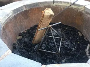 Vertical Fire Pit Grate 2-Pack: Low Smoke Campfire, Kiva Chiminea