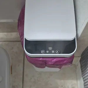Automatic Trash Bin, Touchless Motion Sensor Smart Garbage Can (23.5cm*15.5cm*30cm) for Kitchen, Bedroom, Home Household Use，Slim Waterproof Small Trash Bin（Father's Day gift）
