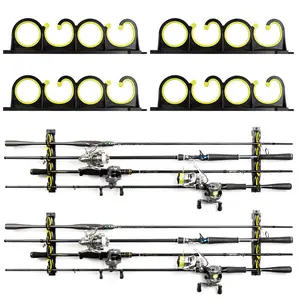 New Cross - Border Fishing Rod Rack 8 - Position Wall Mounted Ceiling Hanging Fishing Pole Storage Display Rack