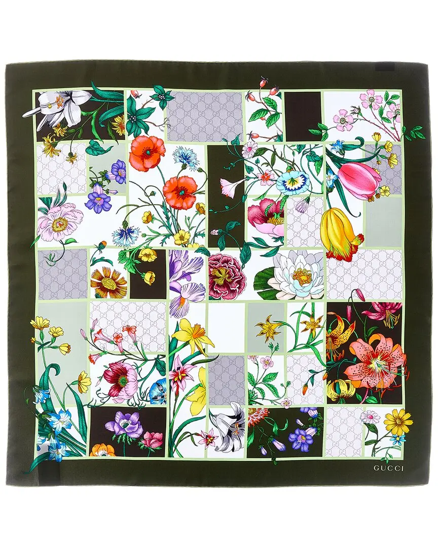 Gucci Floral Silk Scarf