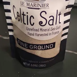 Le Marinier Celtic Salt Fine Ground 8.81oz, Mineral-Rich, Unrefined Sea Salt, 100% Natural, Hand Harvested,Electrolyte, Low Sodium