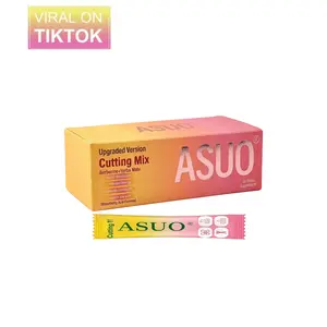 ASUO  Upgraded Version Cutting Drink Mix -  Yerba Mate & Magnesium IStrawberry Acai Flavor - 30 Servings