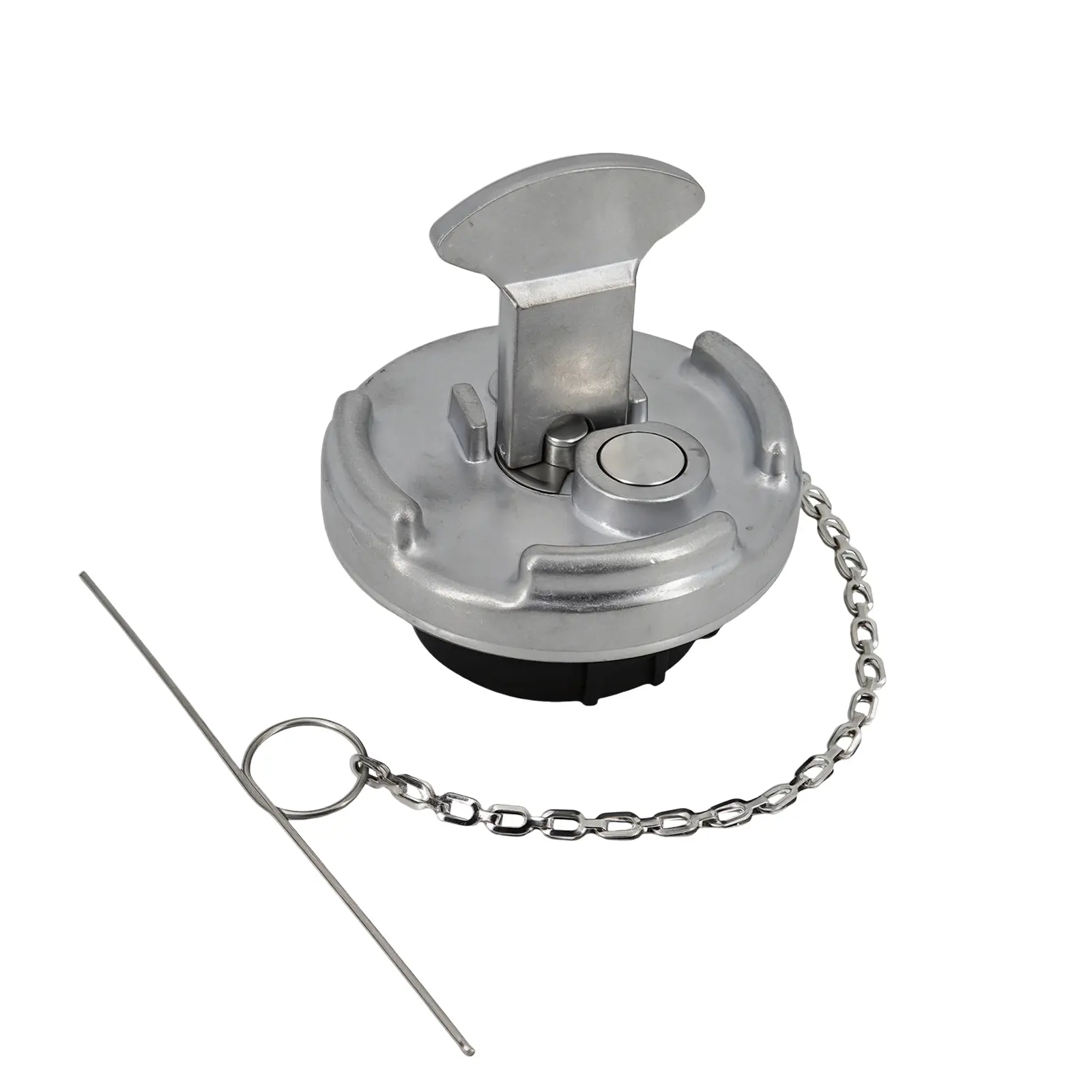 Fuel Cap L-5A Lever Style 4" Non-Locking, Vented, 4" SCH 40/80 Neck, Aluminum for Trucks