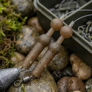 Camouflage Bead & Hair Rig Terminal Tackle Kit - Universal Fishing Sleeves for DIY Carp Rigs, Freshwater Saltwater Durable Corrosion-Resistant Terminal Gear Fishing Supplies