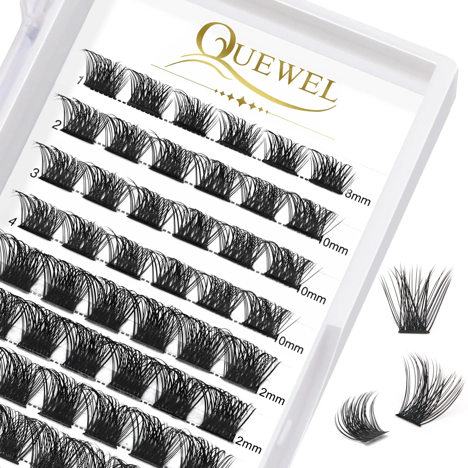 Lash Clusters B02 DIY Eyelash 72 Cluster Lashes C D Curl B&Q LASH Mega Volume Individual Lashes Eyelash Clusters Wispy Lashes Cluster DIY at Home (NM-D-8-16MIX)