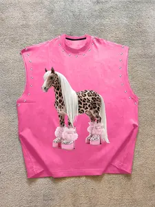 Men's Casual Tank Top, Barbie Leopard Print, Regular Fit, Comfortable Daily Wear, Fashion Trendy Design, Perfect for Everyday Use