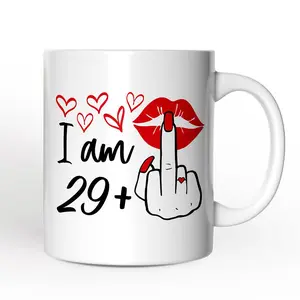 30 Birthday Personalized Mug For Women, 29 Plus Sarcastic Gift With Custom Name
