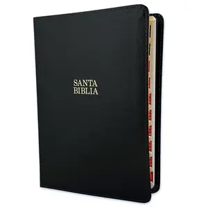 Biblia Letra Grande 12 puntos manual  RV1960 piel fabricada negro con índice