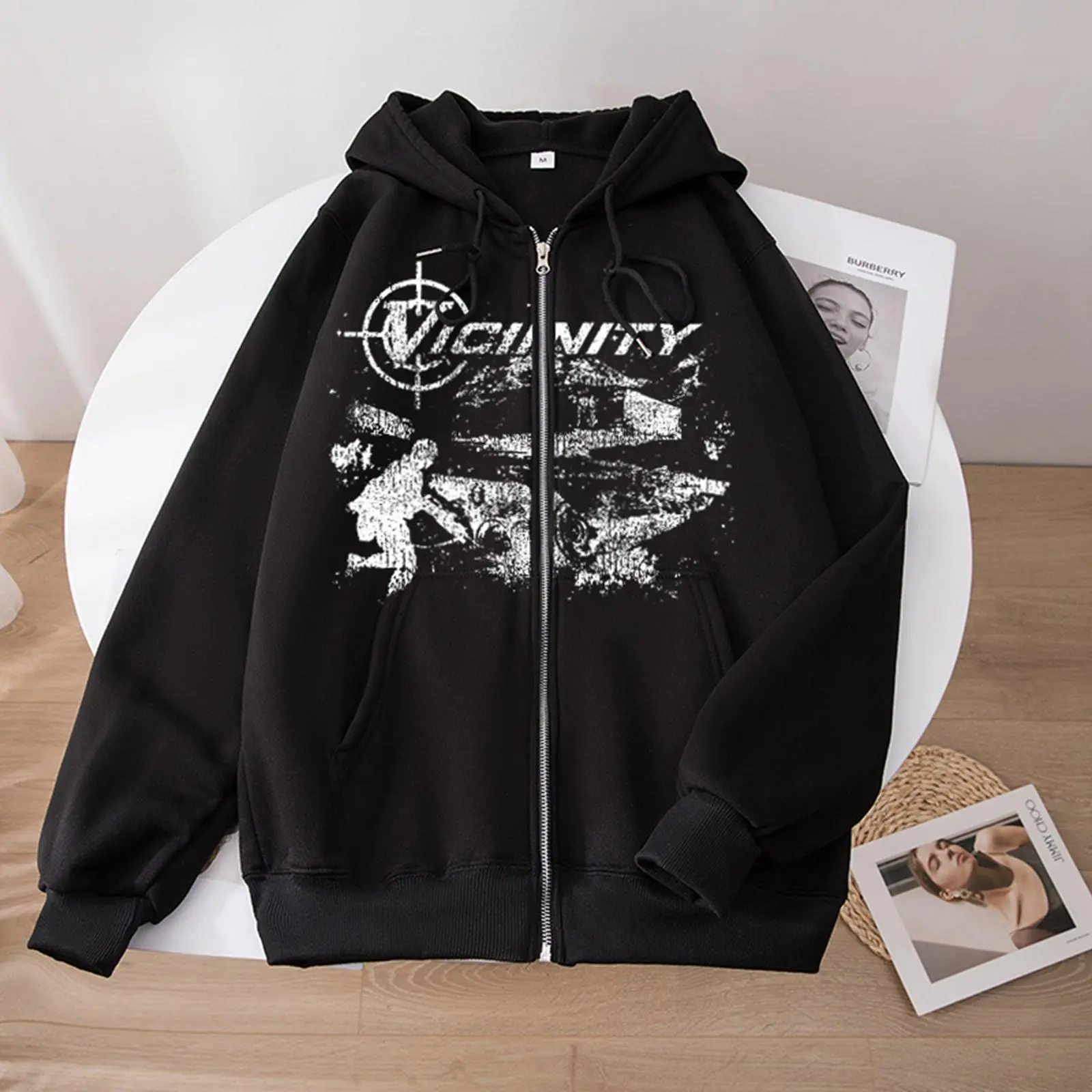 Zip Up Hoodies Vicinity Monogrammed Sweatshirt Autumn And Winter New Fashion Mens Clothing Y2k Pattern Large Size Warmth Coat Casual Menswear streetwear