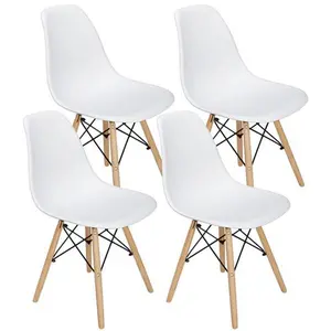 Segawe 4pcs Dining Chair Mid Century Modern for Kitchen Dining Bedroom Living Room