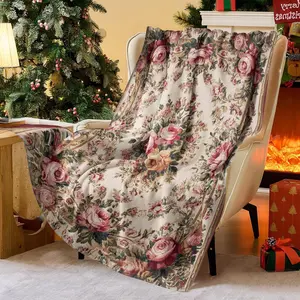 Super Soft Warm Cozy Flannel Blanket - Multi-Size Bedspread/Throw for Sofa, Bed, Travel &, All-Season Machine Washable Bed Cover, Contemporary Bedding in Neutral Tones