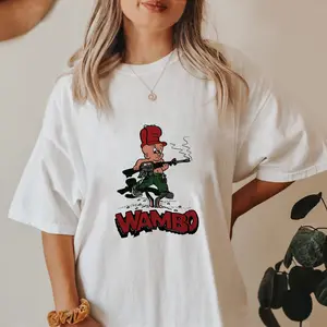 Deadstock Vintage 80s Wambo Rambo Tee T - Shirt Parody Large