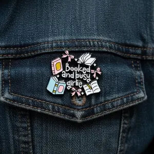 "Booked and Busy Girlie" Pin