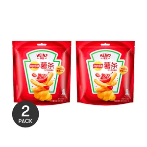2 Pack LAY'S Potato Sticks Tomato Ketchup 3.17 oz Each - Heinz Collaboration, 5 Bags/Pack, Chinese Snack