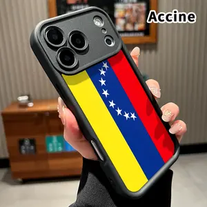Venezuela's Pride Flag Pattern TPU Phone Case for iPhone 17 Pro Max 16 15 14 Plus 13 12 Mini 11 XR X XS Air E Shockproof Full Camera Protection Durable Slim Silicone Cover Smartphone Casing