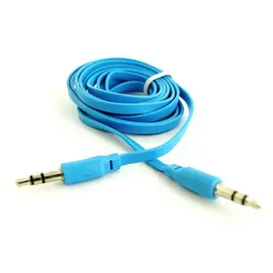 Universal Audio Cable 3.5mm (Flat Cable) Light Blue Accessories Stereo Accessories Stereo Device Mp3