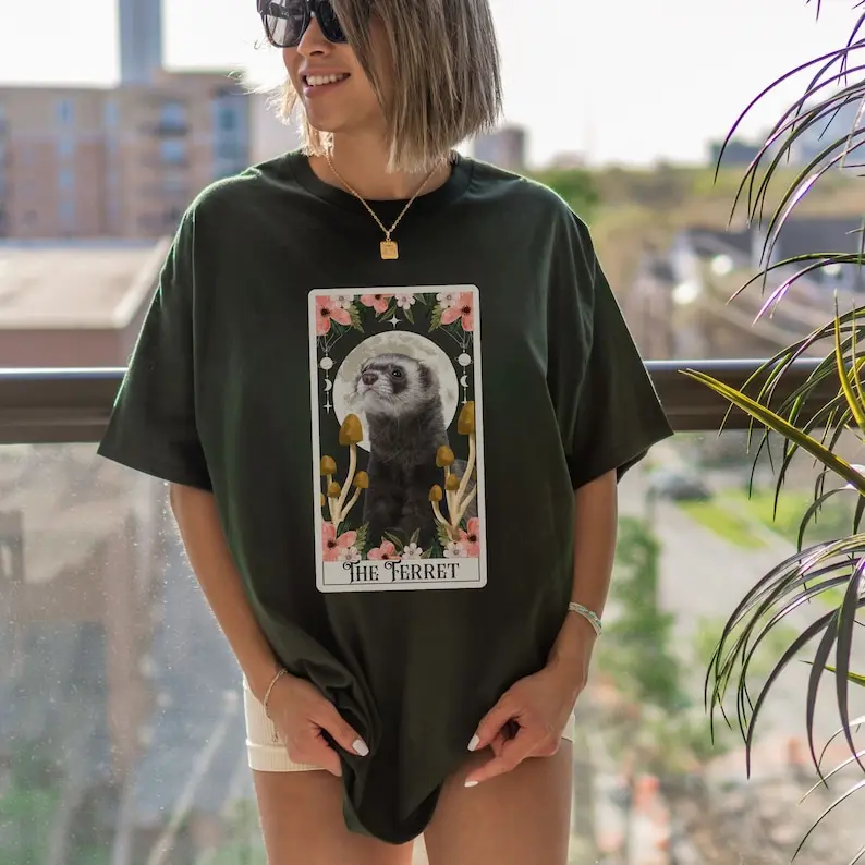 Ferret Shirt Ferret Tshirt Ferret Clothes Tarot Card Shirt Tarot Shirt Ferret Gifts Ferret Mama Ferret Mom T Shirt Ferret Lover Gifts