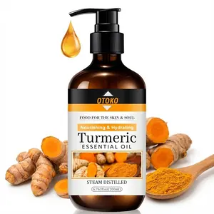 Qtoko Turmeric Essential Oil for Glowing Skin, Nourishing Body Massage Oil, Natural Skincare Solution, Enhances Radiance & Hydration
