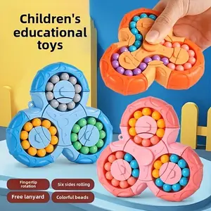 6-Sided Magic Bean Puzzle Toy for Youngsters Aged 3 And Above - Enhances Attention, Imagination And Fine Motor Skills | Perfect Finger Rotation Game, Improves Hand-Eye Coordination And Creativity | Ideal Christmas Gift