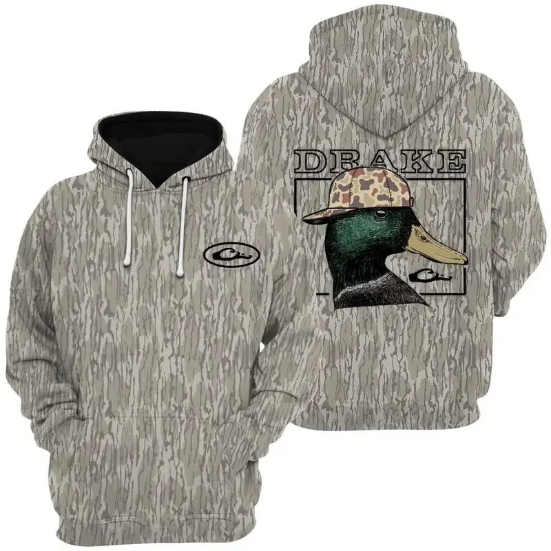 Drake Waterfowl 3D Hoodie for Men and Women, Print Duck With Camo 3D Hoodie, Classic Streatwear Top, Trendy 3D Hoodie, Print 3D Hoodie, Cool Unisex Fashion Top