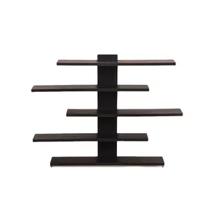 Adjustable Five-Layer Floating Wall Shelf, Easy Assembly Storage Rack for Mini Figurines, Ideal for Dolls, Statues, Toys