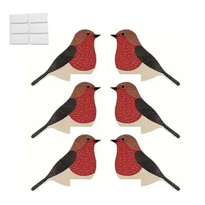 Wooden Bird Door Corner Decor, Robin Light Switch Topper & Picture Frame Sitter, 3D Wall Art