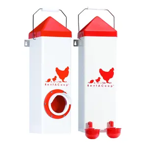 RentACoop High Rise Feeder/Waterer Set & SM Thermo Bucket Belt Bundle