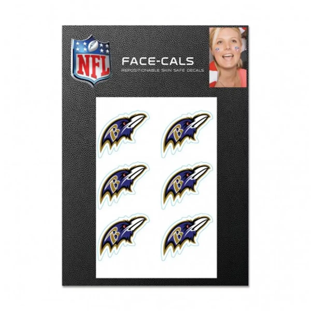 212 MAIN Baltimore Team Logo Face Tattoo Stickers, Sports Collectibles Accessory for Fans, Tattoo Accessories