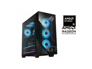 Asus ROG GM700TZ-PB564 Gaming Desktop Computer - AMD Ryzen 5 8400F - 16 GB - 1 TB PCI Express NVMe 4.0 SSD - Windows 11 Home - AMD Radeon RX 9060 XT PRIME 16GB GDDR6 - 600W