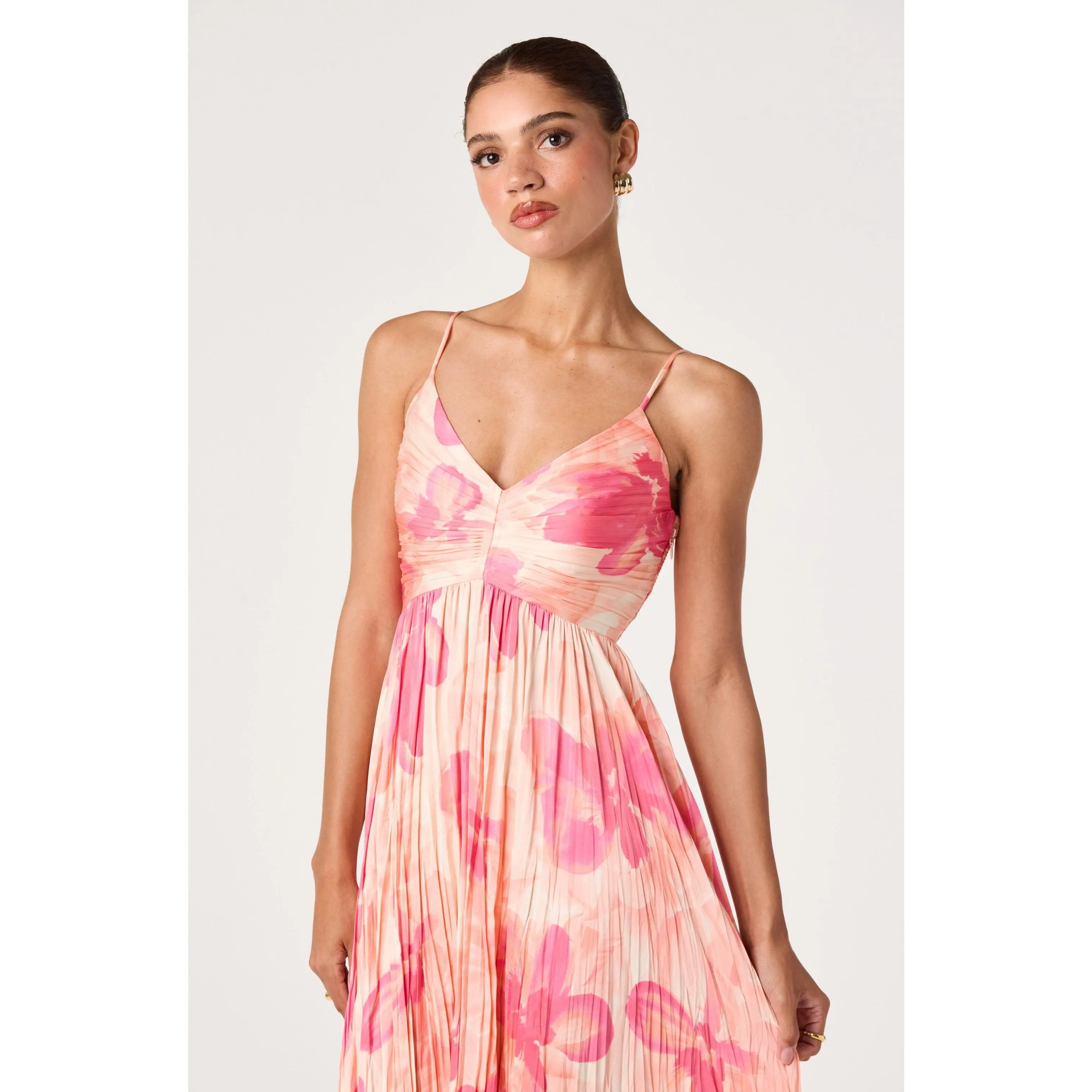 Maeve Pleated Satin Midi Dress - TikTok Shop Maeve Pleated Satin Midi Dress - TikTok Shop