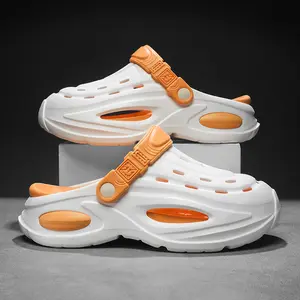 MJWALK 2026 Wavy Cloud Platform Slippers Adjustable Heel Strap Breathable Hollow Design Non Slip Wear Resistant Thick Sole Indoor Outdoor Dual Use Unisex Casual Beach Sandals for Boy Walking Shoes