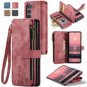 Phone Case with Card Holder, 1 Count Phone Protective Cover with Zipper, Phone Accessories Compatible with Samsung Galaxy Z Fold Series