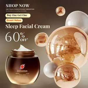 Nourishing Night, Moisturizing Firming Sleep Facial Mask, Professional Formula Anti-wrinkle Anti-Aging - Niacinamide, Vitamin C, Milk Protein Extract