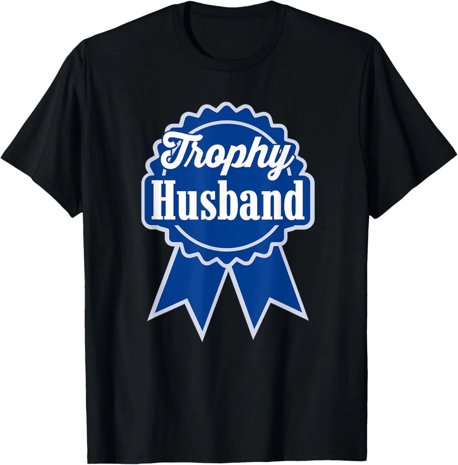 Trophy Husband Retro Ribbon Style T-Shirt