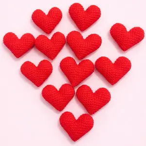 Handmade Crochet Heart for Decor & Trinkets - Red Crochet Hearts for Home Decor and Unique Trinkets - Adorable Handmade Crochet Heart for Any Collection
