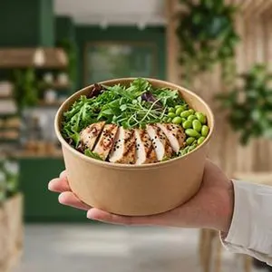 100PCS Heavy-Duty Kraft Paper Takeout Boxes, Large Capacity Leak-Proof Containers for Salads & Meals, Eco-Friendly Packaging for Picnic & Catering
