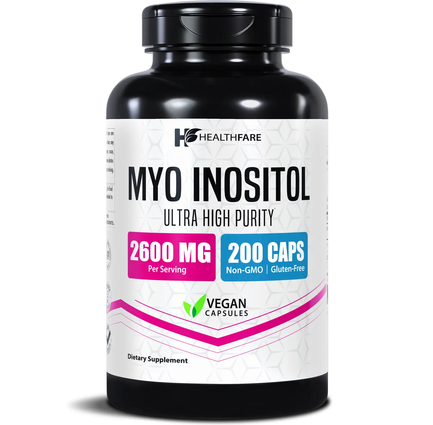 HealthFare Myo Inositol Supplement, 2600mg | 200 Veg Capsules | Ultra Strength | Healthy Ovarian Support for Women | Vitamin B8 for Women