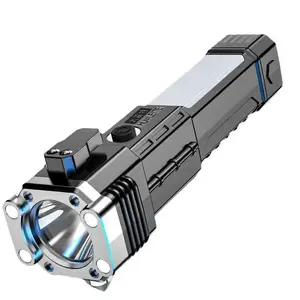 Multi-Function Car Safety Hammer Flashlight,Emergency Escape Tool with Window Breaker Seatbelt Cutter, Multi Function Torch Emer