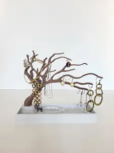Jewelry Tree Stand, Jewelry Organizer, Earing Rack, Necklace holder, Teenage Girl Gift, Bracelet Stand, Bonsai Tree Ornament Stand for Rings