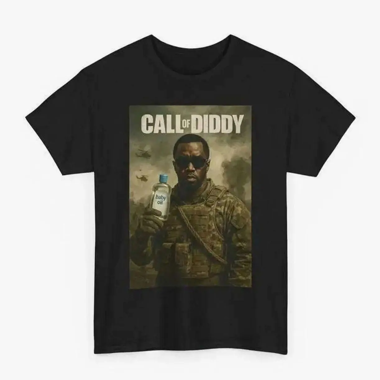 Call of Diddy - Funny Diddy Baby Oil Meme  Cotton Shirt, 90s Graphic Tee Streetwear star RCS FWR CEX