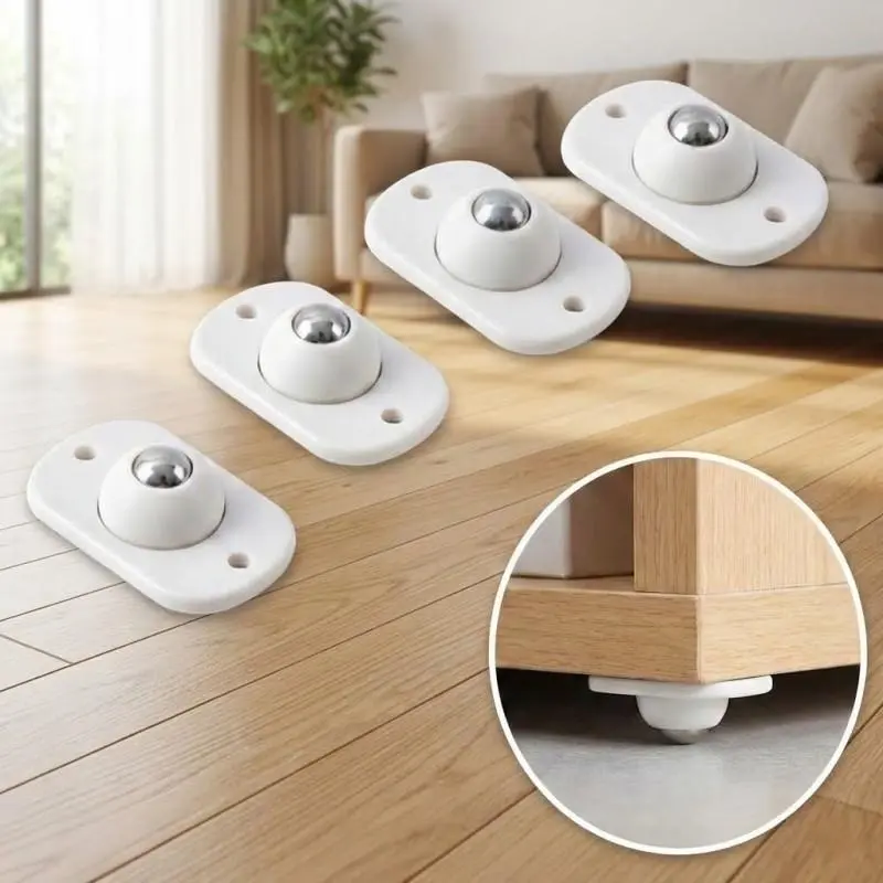 8pcs  Self Adhesive Caster Wheels, Appliance Rollers Appliance Slider for Kitchen, 360° Swivel Small Casters - Solve Coffee Maker Air Fryer Small Appliances Countertop Sliding