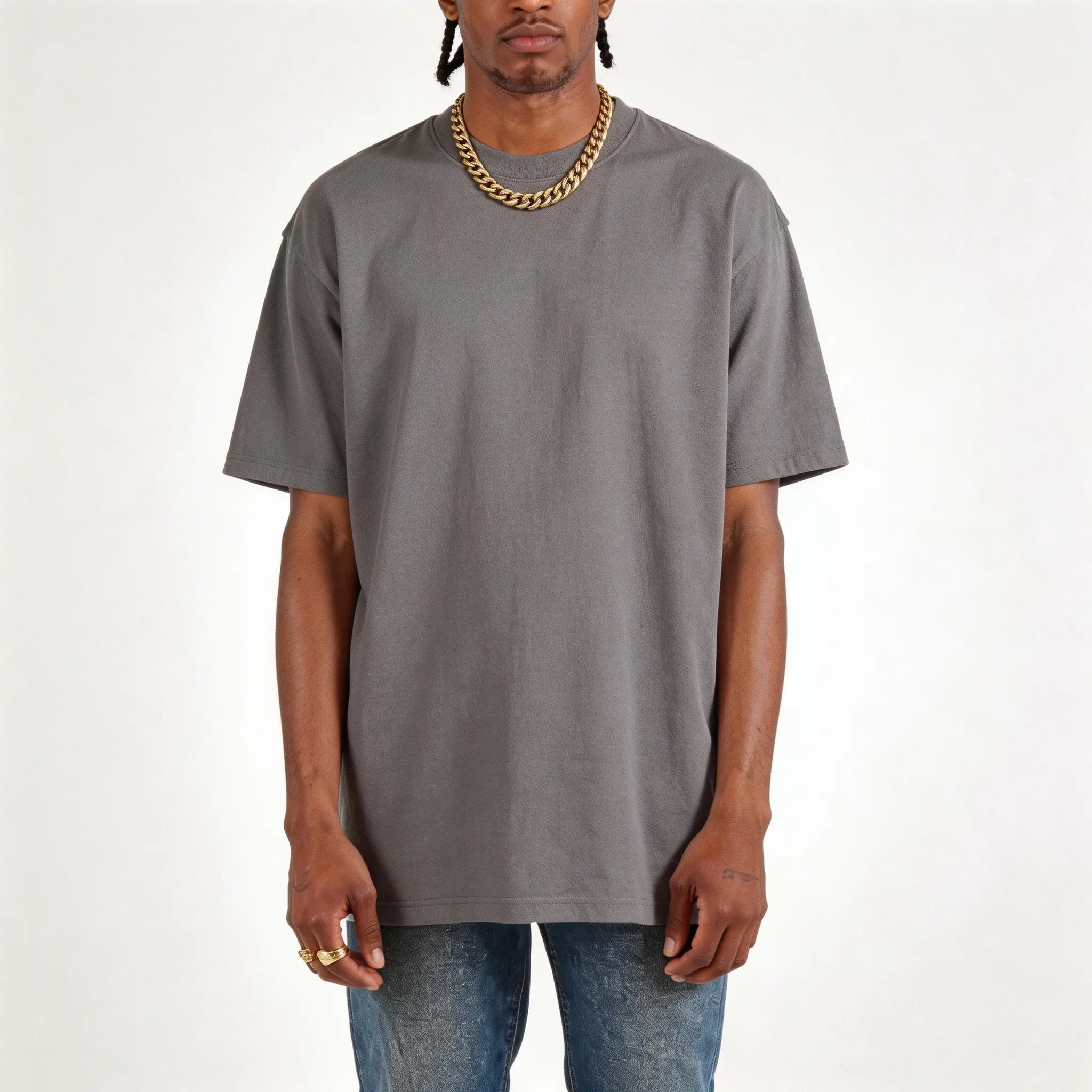Plain Basic Short Sleeve T-Shirt | 100% Cotton, Unisex,  Black White Gray. Basic Tee Multipack. QTY: 1/3