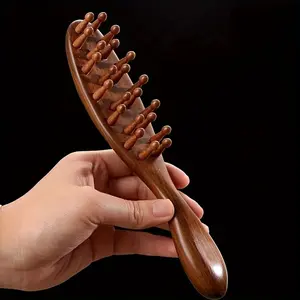 Sandalwood Massage Comb for Scalp and Head Meridian Relaxation, Universal Gift for Men and Women, Relieves Stress and Promotes Blood Circulation