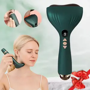 New Handheld Electric Massage Scraper Heater, 9 Levels Vibration Muscle Modes, Body Face Multi-Location Scraping, Valentine's Day Gift, Facial