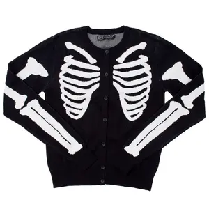 Skeleton Ribcage Bones Cardigan