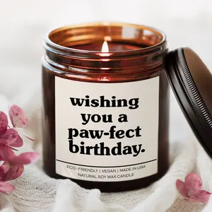 Pet Lover Special Candle (Wishing You a Paw-fect Birthday)