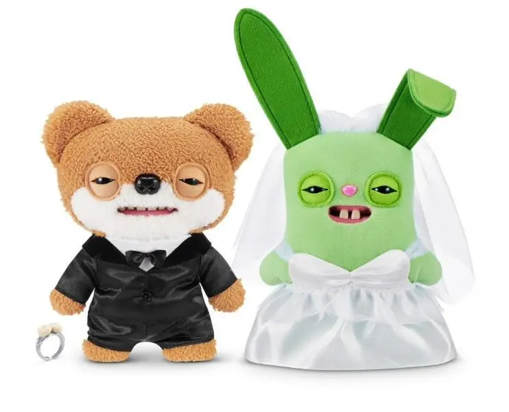 Fuggler Wedding Fuggs 9 inch 2-Pack, Funny Ugly Monster Soft Stuffed Plush Toy by ZURU
