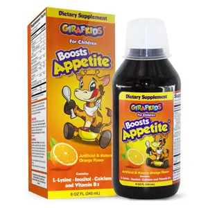 GirafKids Appetite Vitamins for Kids, 8 Fl Oz - Appetite Booster Syrup for Kids 4+, Orange Flavor - Promotes Healthy Appetite & Energy